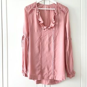Free People Dusty Rose Long Sleeve Tunic